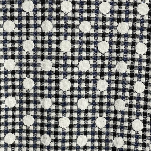 Eliza J Ruffle Sleeve Gingham Dot Shift Dress Size 4 - Picture 8 of 9